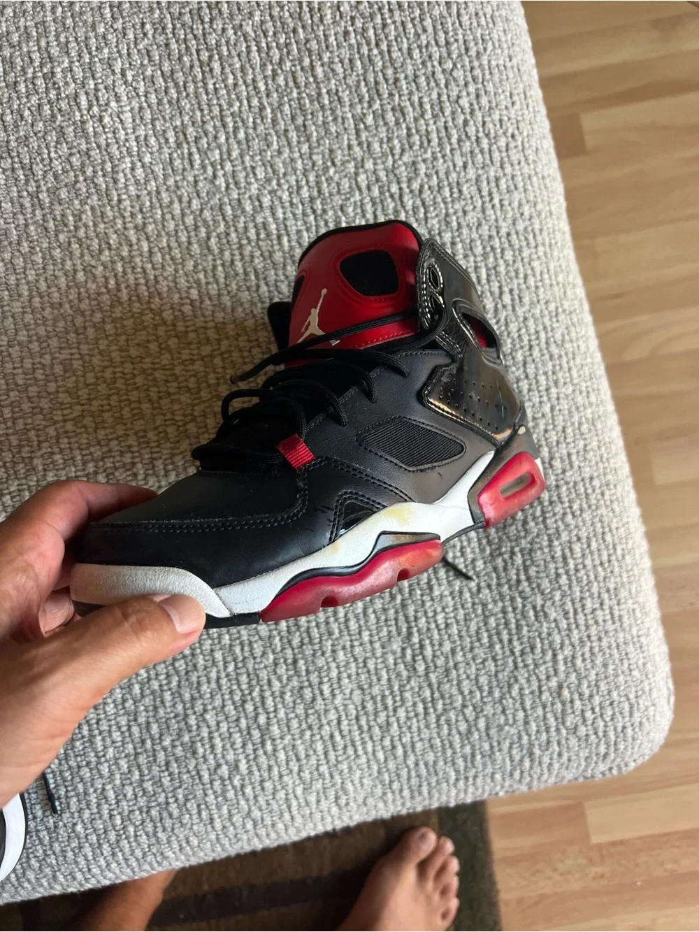 Air Jordan Flight Club ‘91 “Bred” – Men’s Size 8 red and black